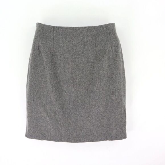 J.G. Hook Dresses & Skirts - J.G. Hook Pencil Skirt Womens Size 8P Gray Heathered 100% Wool Zip Closure Lined